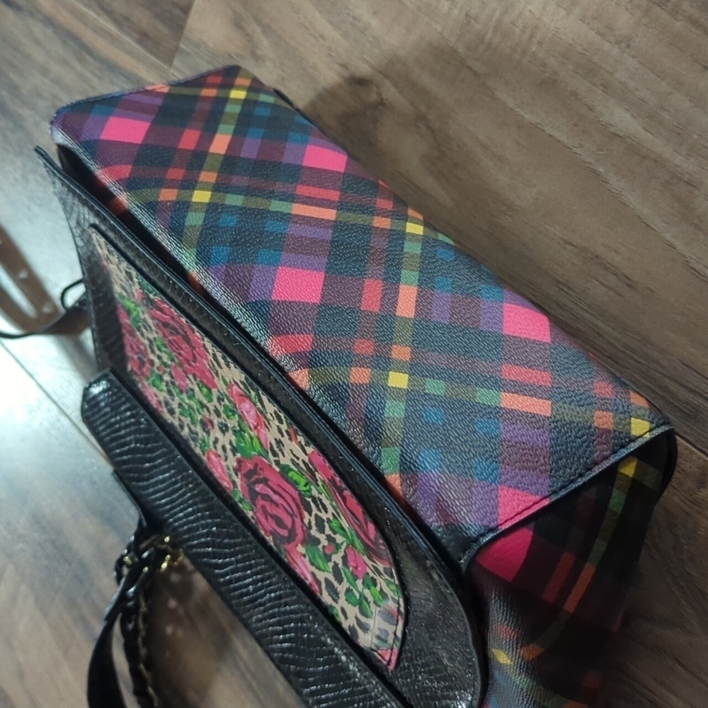Torrid x Betsy Johnson Crossbody bag. Checkered. Black purse. - Picture 9 of 13